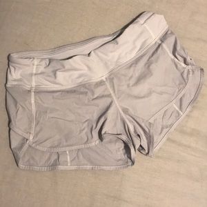 Lululemon athletica off-white running shorts
